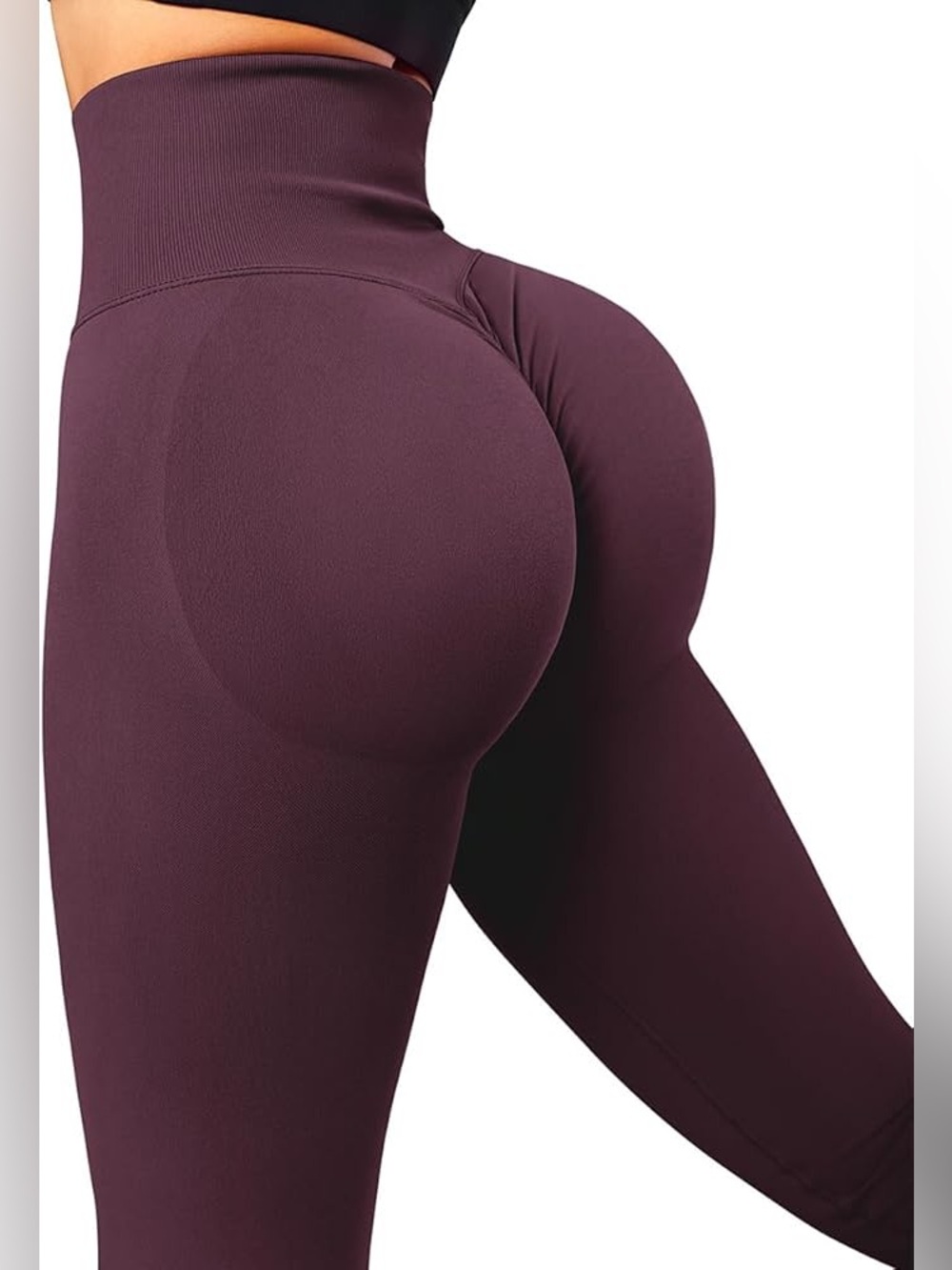 High-Waist Sculpting Leggings in Plum